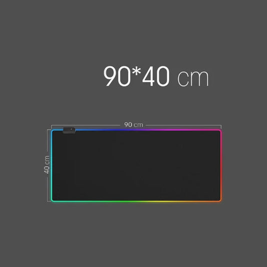 LED Light Mousepad RGB Keyboard Cover Desk-Mat Colorful Surface Black Mouse Pad Waterproof Multi-Size World Computer Gamer